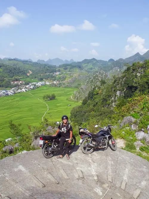 Homestay and rice fields in Du Gia, Ha Giang.