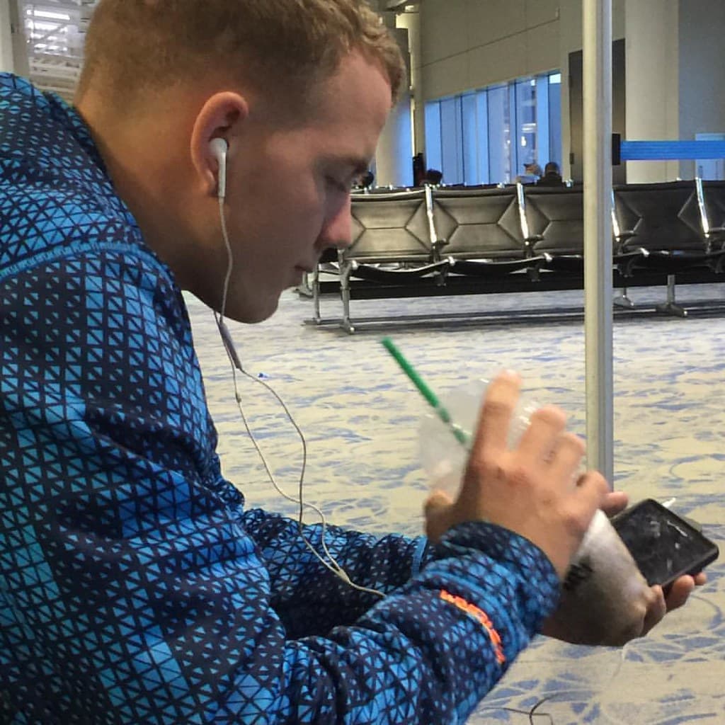 Airplane/Airport people- young US Marine, two years of service. Nice guy, met him on the plane.