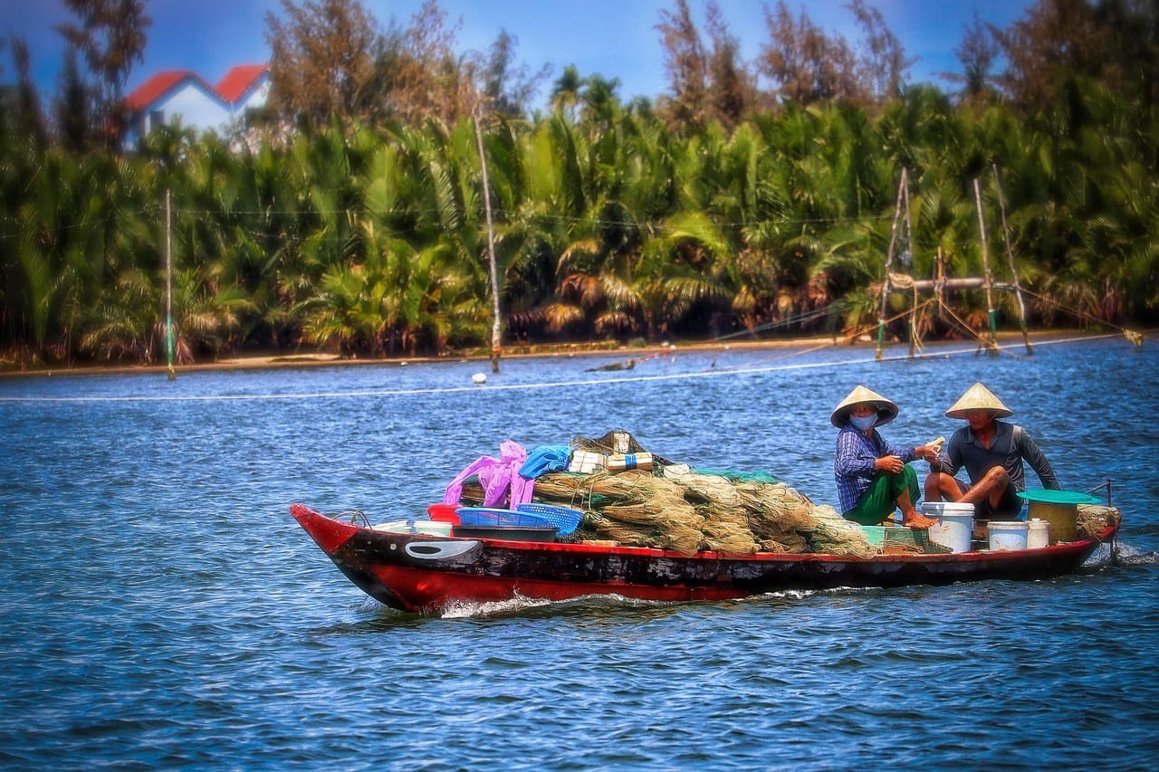 boat, fisherman, mekong, flow, cone hat, mekong delta, vietnam, mekong delta, mekong delta, mekong delta, mekong delta, mekong delta